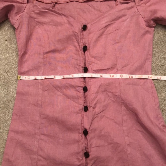 Linen Lux Pink Dress - Picture 12 of 14